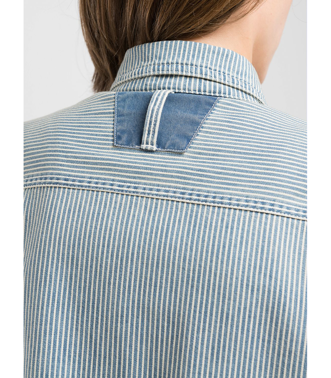 【日本未入荷】 ELEVEN PARIS デニムストライプ コンビ シャツ 日本未入荷】 ELEVEN PARIS デニムストライプ コンビ シャツ